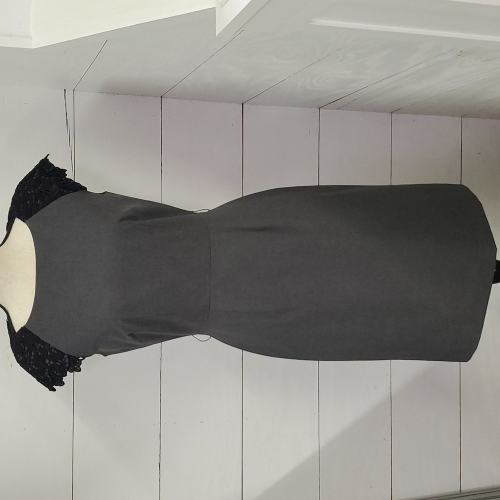 Tahari Dress with lace shoulder